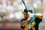 OAKLAND, CA - JULY 9:  Eric Chavez #3 of the Oakland Athletics bats against the Los Angeles Angels of Anaheim at McAfee Coliseum on July 9th, 2006 in Oakland, California. The Angels defeated the A's 4-2. (Photo by Jed Jacobsohn/Getty Images)