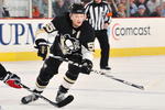 PITTSBURGH - DECEMBER 23:  Sergei Gonchar #55 of the Pittsburgh Penguins skates with the puck against the Ottawa Senators on December 23, 2009 at Mellon Arena in Pittsburgh, Pennsylvania.  (Photo by Jamie Sabau/Getty Images)