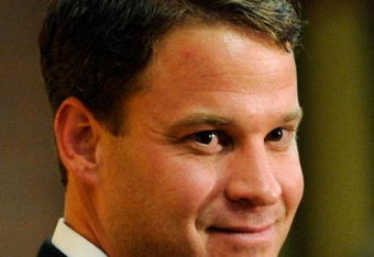 LOS ANGELES, CA - JANUARY 13:  Lane Kiffin (L)  the new college football coach of University of Southern California speaks during a news conference at Heritage Hall on the campus of USC on January 13, 2010 in Los Angeles, California.  (Photo by Kevork Djansezian/Getty Images)