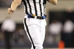 ARLINGTON, TX - JANUARY 9:  Referee Ed Hochuli is seen on the field during the 2010 NFC wild-card playoff game between the Dallas Cowboys and the Philadelphia Eagles at Cowboys Stadium on January 9, 2010 in Arlington, Texas. (Photo by Ronald Martinez/Getty Images)