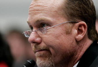 WASHINGTON - MARCH 17:  Former St. Louis Cardinal Mark McGwire looks on during testimony Marrch 17, 2005 for a House Committee session that is investigating Major League Baseball efforts to eradicate steroid use  in Washington, DC. Major League Baseball (MLB) Commissioner Allan 'Bud' Selig will give testimony regarding MLB?s efforts to eradicate steriod usage among its players.  (Photo by Win McNamee/Getty Images)