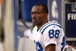 GREEN BAY, WI - OCTOBER 19:  Wide receiver Marvin Harrison #88 sits on the bench during the game against the Green Bay Packers on October 19, 2008 at Lambeau Field in Green Bay Wisconsin. The Packers won 34-14.  (Photo by Stephen Dunn/Getty Images)