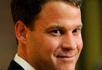 LOS ANGELES, CA - JANUARY 13:  Lane Kiffin (L)  the new college football coach of University of Southern California speaks during a news conference at Heritage Hall on the campus of USC on January 13, 2010 in Los Angeles, California.  (Photo by Kevork Djansezian/Getty Images)