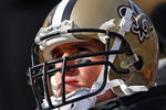 CHARLOTTE, NC - JANUARY 03:  Drew Brees #9 of the New Orleans Saints is seen on the bench during  the game against the Carolina Panthers at Bank of America Stadium on January 3, 2010 in Charlotte, North Carolina.  (Photo by Scott Halleran/Getty Images)