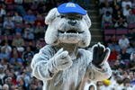 EAST RUTHERFORD, NJ - MARCH 23: Hoya, the mascot of the Georgetown Hoyas perfoms during the break in play against the Vanderbilt Commodores during the NCAA Men's East Regional Semifinal at Continental Airlines Arena on March 23, 2007 in East Rutherford, New Jersey.  (Photo by Jim McIsaac/Getty Images)