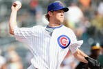 MESA, AZ - MARCH 03:  Relief pitcher Andrew Cashner #70 of the Chicago Cubs pitches against the Oakland Athletics during the spring training game at HoHoKam Park on March 3, 2009 in Mesa, Arizona. The Cubs defeated the A's 6-4.  (Photo by Christian Petersen/Getty Images)