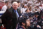 GLENDALE, AZ - OCTOBER 10:  Head coach Ken Hitchcock of the Columbus Blue Jackets looks during the NHL game against the Phoenix Coyotes at Jobing.com Arena on October 10, 2009 in Glendale, Arizona. The Blue Jackets defeated the Coyotes 2-0.  (Photo by Christian Petersen/Getty Images)