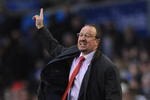 LIVERPOOL, ENGLAND - NOVEMBER 29:  Liverpool Manager Rafael Benitez shouts instructions as Everton Manager David Moyes looks on during the Barclays Premier League match between Everton and Liverpool at Goodison Park on November 29, 2009 in Liverpool, England.  (Photo by Laurence Griffiths/Getty Images)
