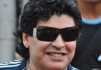 PRETORIA, SOUTH AFRICA - JANUARY 18:  In this handout image provided by the 2010 FIFA World Cup Organising Committee South Africa, Argentina head coach Diego Maradona attends a football clinic at the High Performance Centre on January 18. 2010 in Pretoria, South Africa.  (Photo by 2010 FIFA World Cup Organising Committee South Africa via Getty Images)
