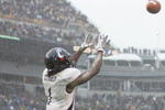 PITTSBURGH - DECEMBER 05:  Mardy Gilyard #1 of the Cincinnati Bearcats catches a two point conversion against the University of Pittsburgh Panthers on December 5, 2009 at Heinz Field in Pittsburgh, Pennsylvania.  (Photo by Jared Wickerham/Getty Images)