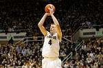 WEST LAFAYETTE, IN - JANUARY 12:  Robbie Hummel #4 of the Purdue Boilermakers shoots the ball during the Big Ten game against the Ohio State Buckeyes at Mackey Arena on January 12, 2010 in West Lafayette, Indiana. Ohio State won 70-66. (Photo by Andy Lyons/Getty Images)