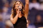 INDIANAPOLIS - JANUARY 16:  Country singer Gretchen Wilson performs during halftime of the AFC Divisional Playoff Game between the Indianapolis Colts and the Baltimore Ravens at Lucas Oli Stadium on January 16, 2010 in Indianapolis, Indiana.  (Photo by Andy Lyons/Getty Images)
