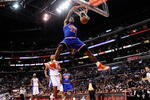LOS ANGELES, CA - JANUARY 16:  LeBron James #23 of the Cleveland Caveliers dunks the ball against the Los Angeles Clippers during the first quarter of the NBA basketball game at Staples Center on January 16, 2010 in Los Angeles, California. NOTE TO USER: User expressly acknowledges and agrees that, by downloading and or using this photograph, User is consenting to the terms and conditions of the Getty Images License Agreement.  (Photo by Kevork Djansezian/Getty Images)