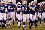 INDIANAPOLIS - JANUARY 16:  Eric Foster #68 of the Indianapolis Colts runs out on the field before taking on the Baltimore Ravens in the AFC Divisional Playoff Game at Lucas Oli Stadium on January 16, 2010 in Indianapolis, Indiana.  (Photo by Jonathan Daniel/Getty Images)