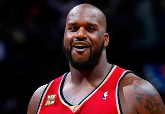 ATLANTA - DECEMBER 29:  Shaquille O'Neal #33 of the Cleveland Cavaliers laughs after a play against the Atlanta Hawks at Philips Arena on December 29, 2009 in Atlanta, Georgia.  NOTE TO USER: User expressly acknowledges and agrees that, by downloading and/or using this Photograph, User is consenting to the terms and conditions of the Getty Images License Agreement.  (Photo by Kevin C. Cox/Getty Images)