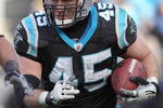 CHARLOTTE, NC - JANUARY 03: Brad Hoover #45 of the Carolina Panthers carries the ball during the game against the New Orleans Saints at Bank of America Stadium on January 3, 2010 in Charlotte, North Carolina.  (Photo by Streeter Lecka/Getty Images)