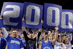 LEXINGTON, KY - DECEMBER 21:   Kentucky Wildcat fans celebrates following the 88-44 victory over the Drexel Dragons at Rupp Arena on December 21, 2009 in Lexington, Kentucky. The victory was the 2,000th in the history of Kentucky basketball.  (Photo by Andy Lyons/Getty Images)