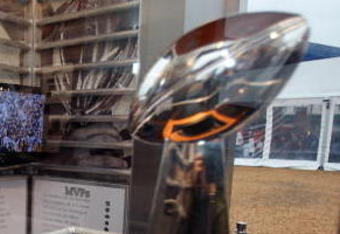 TAMPA, FL - JANUARY 29:  Fans walk past the Lombardi Trophy at the NFL Experience on January 29, 2009 at Raymond James Stadium in Tampa, Florida.  (Photo by Chris Graythen/Getty Images)