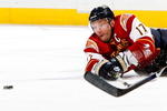 ATLANTA - JANUARY 14:  Ilya Kovalchuk #17 of the Atlanta Thrashers dives to keep the puck in play against the Buffalo Sabres at Philips Arena on January 14, 2010 in Atlanta, Georgia.  (Photo by Kevin C. Cox/Getty Images)