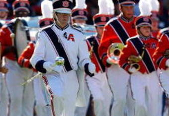 AUBURN, AL - NOVEMBER 27:  The marching band of the Auburn Tigers performs before facing the Alabama Crimson Tide at Jordan-Hare Stadium on November 27, 2009 in Auburn, Alabama.  (Photo by Kevin C. Cox/Getty Images)