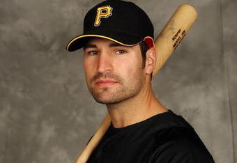 BRADENTON, FL - FEBRUARY 25: Xavier Nady #22 poses during Pittsburgh Pirates photo day on February 25, 2007 at Pirate City in Bradenton, Florida. (Photo by Nick Laham/Getty Images)
