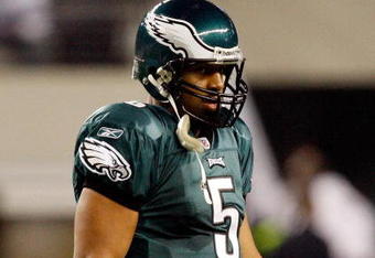 ARLINGTON, TX - JANUARY 03:  Quarterback Donovan McNabb #5 of the Philadelphia Eagles walks off the field during a 24-0 loss against the Dallas Cowboys at Cowboys Stadium on January 3, 2010 in Arlington, Texas.  (Photo by Ronald Martinez/Getty Images)