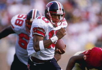 18 Nov 1995:  Wide receiver Geroy Simon of the Maryland Terrapins runs down the field during a game against the Florida State Seminoles at Doak Campbell Stadium in Tallahassee, Florida.  Florida State won the game 59-17. Mandatory Credit: Scott Halleran