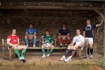 LONDON, ENGLAND - JANUARY 27:   Scotland Captain Chris Cusiter (R), Italy Captain Leonardo Ghiraldini (2nd L), Wales Captain Ryan Jones (L) , Ireland Captain Brian O'Driscoll (C), England Captain Steve Borthwick (2nd from L) and Dimitri Szarzewski (3rd from L) of France pose with the RBS 6 Nations trophy at the RBS Six Nations Launch at The Hurlingham Club on January 27, 2010 in London, England.  (Photo by Warren Little/Getty Images for RBS)