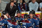 DENVER - JANUARY 16:  Head coach Joe Sacco leads the Colorado Avalanche against the New Jersey Devils during NHL action at the Pepsi Center on January 16, 2010 in Denver, Colorado. The Avalanche defeated the Devils 3-1.  (Photo by Doug Pensinger/Getty Images)