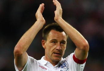 LONDON, ENGLAND - SEPTEMBER 09:  John Terry captain of England applauds the fans at the end of the FIFA 2010 World Cup Group 6 Qualifying match between England and Croatia at Wembley Stadium on September 9, 2009 in London, England.  (Photo by Clive Brunskill/Getty Images)