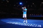 MELBOURNE, AUSTRALIA - JANUARY 31:  Roger Federer of Switzerland holds aloft the Norman Brookes Challenge Cup after his men's final match against Andy Murray of Great Britain during day fourteen of the 2010 Australian Open at Melbourne Park on January 31, 2010 in Melbourne, Australia.  (Photo by Mark Dadswell/Getty Images)