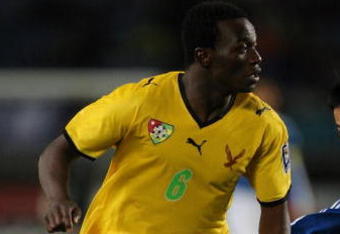 RIFU, MIYAGI, JAPAN - OCTOBER 14:  Assimiou Toure of Togo in action during the Kirin Challenge Cup 2009 match between Japan and Togo at Miyagi Stadium on October 14, 2009 in Rifu, Miyagi, Japan.  (Photo by Junko Kimura/Getty Images)