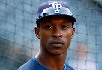 ANAHEIM, CA - AUGUST 10:  B.J. Upton #2 of the Tampa Bay Rays looks on during batting practice prior to the game against the Los Angeles Angels of Anaheim at Angel Stadium on August 10, 2009 in Anaheim, California.  (Photo by Jeff Gross/Getty Images)