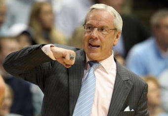 CHAPEL HILL, NC - JANUARY 16: Head coach Roy Williams of the North Carolina Tar Heels motions during their game against the Georgia Tech Yellow Jackets # at the Dean Smith Center on January 16, 2010 in Chapel Hill, North Carolina.  (Photo by Streeter Lecka/Getty Images)