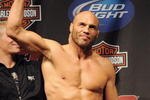 PORTLAND, OR - AUGUST 28: UFC heavyweight fighter Randy Couture weighs in at the UFC 102: Couture vs. Nogueira Weigh-In at the Rose Garden Arena on August 28, 2009 in Portland, Oregon. (Photo by Jon Kopaloff/Getty Images)