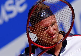 BARCELONA, SPAIN - APRIL 23:  David Nalbandian of Argentina in action during his match against Nicolas Almagro of Spain on day four of the ATP 500 World Tour Barcelona Open Banco Sabadell 2009 tennis tournament at the Real Club de Tenis on April 23, 2009 in Barcelona, Spain. Nalbandian won the match in two sets, 6-3 and 6-4.  (Photo by Jasper Juinen/Getty Images)