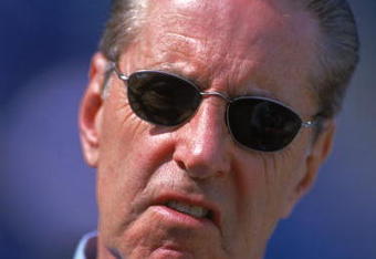 4 Mar 2000: Owner Fred Wilpon of the New York Mets looks on during the Spring Training Game against the Los Angeles Dodgers in Port St. Lucie, Florida. The Mets defeated the Dodgers 7-3.