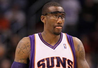 PHOENIX - JANUARY 26:  Amar'e Stoudemire #1 of the Phoenix Suns during the NBA game against the Charlotte Bobcats at US Airways Center on January 26, 2010 in Phoenix, Arizona. The Bobcats defeated the Suns in overtime 114-109.  NOTE TO USER: User expressly acknowledges and agrees that, by downloading and or using this photograph, User is consenting to the terms and conditions of the Getty Images License Agreement.  (Photo by Christian Petersen/Getty Images)