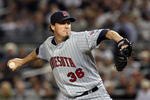 NEW YORK - OCTOBER 09:  Joe Nathan #36 of the Minnesota Twins pitches against the New York Yankees in Game Two of the ALDS during the 2009 MLB Playoffs at Yankee Stadium on October 9, 2009 in the Bronx borough of New York City.  (Photo by Jim McIsaac/Getty Images)