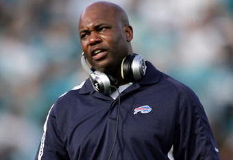 JACKSONVILLE, FL - NOVEMBER 22:  Head Coach Perry Fewell of the Buffalo Bills watches his team  against the Jacksonville Jaguars at Jacksonville Municipal Stadium on November 22, 2009 in Jacksonville, Florida.  Jacksonville defeated Buffalo 18-15. (Photo by Marc Serota/Getty Images)