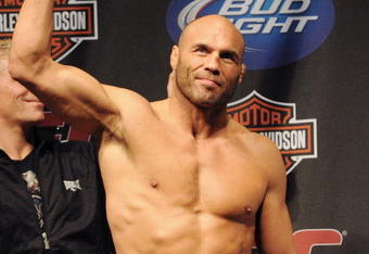 PORTLAND, OR - AUGUST 28: UFC heavyweight fighter Randy Couture weighs in at the UFC 102: Couture vs. Nogueira Weigh-In at the Rose Garden Arena on August 28, 2009 in Portland, Oregon. (Photo by Jon Kopaloff/Getty Images)