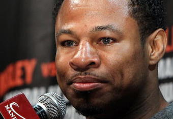 LAS VEGAS - NOVEMBER 14:  Shane Mosely speaks during a news conference at the Mandalay Bay Hotel & Casino on November 14, 2009 in Las Vegas, Nevada. Mosley and boxer Andre Berto announced today they will meet in the ring on January 30, 2010 at the Mandalay Bay Events Center.  (Photo by Al Bello/Getty Images)