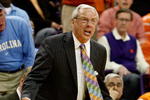 CLEMSON, SC - JANUARY 13:  Head coach Roy Williams of the North Carolina Tar Heels against the Clemson Tigers at Littlejohn Coliseum on January 13, 2010 in Clemson, South Carolina.  (Photo by Kevin C. Cox/Getty Images)