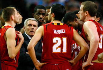 ATLANTA - MARCH 14:  Head coach Gary Williams of the Maryland Terrapins directs his team during a timeout against the Duke Blue Devils in the semifinals of the 2009 ACC Men's Basketball Tournament on March 14, 2009 at the Georgia Dome in Atlanta, Georgia.  (Photo by Kevin C. Cox/Getty Images)