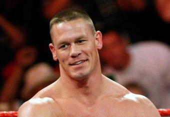 LAS VEGAS - AUGUST 24:  Wrestler John Cena appears in the ring during the WWE Monday Night Raw show at the Thomas & Mack Center August 24, 2009 in Las Vegas, Nevada.  (Photo by Ethan Miller/Getty Images)