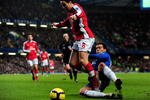 LONDON, ENGLAND - FEBRUARY 07:  Michael Ballack of Chelsea tackles Samir Nasri of Arsenal during the Barclays Premier League match between Chelsea and Arsenal at Stamford Bridge on February 7, 2010 in London, England.  (Photo by Mike Hewitt/Getty Images)