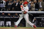NEW YORK - NOVEMBER 04:  Chase Utley #26 of the Philadelphia Phillies bats against the New York Yankees in Game Six of the 2009 MLB World Series at Yankee Stadium on November 4, 2009 in the Bronx borough of New York City. The Yankees won 7-3. (Photo by Nick Laham/Getty Images)