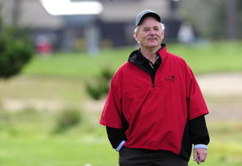 PEBBLE BEACH, CA - FEBRUARY 11:  Actor Bill Murray looks on during round one of the AT&T Pebble Beach National Pro-Am at Monterey Peninsula Country Club Shore Course on February 11, 2010 in Pebble Beach, California.  (Photo by Stuart Franklin/Getty Images)