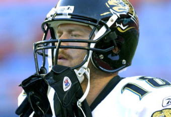MIAMI, FL - AUGUST 11: Wife receiver Matt Jones #18 of the Jacksonville Jaguars warms up for play against the Miami Dolphins at Dolphin Stadium on August 11, 2007 in Miami, Florida. (Photo by Al Messerschmidt/Getty Images)