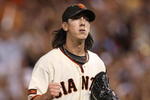 SAN FRANCISCO - AUGUST 28:  Tim Lincecum #55 of the San Francisco Giants celebrates in the 8th inning against the Colorado Rockies during a Major League Baseball game at AT&T Park on August 28, 2009 in San Francisco, California.  (Photo by Jed Jacobsohn/Getty Images)